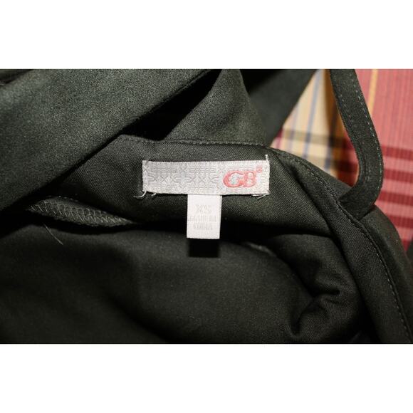 GB Green Faux Suede Bodycon Midi Dress Cutout Cross Strap Slit Women’s XS - Picture 5 of 6